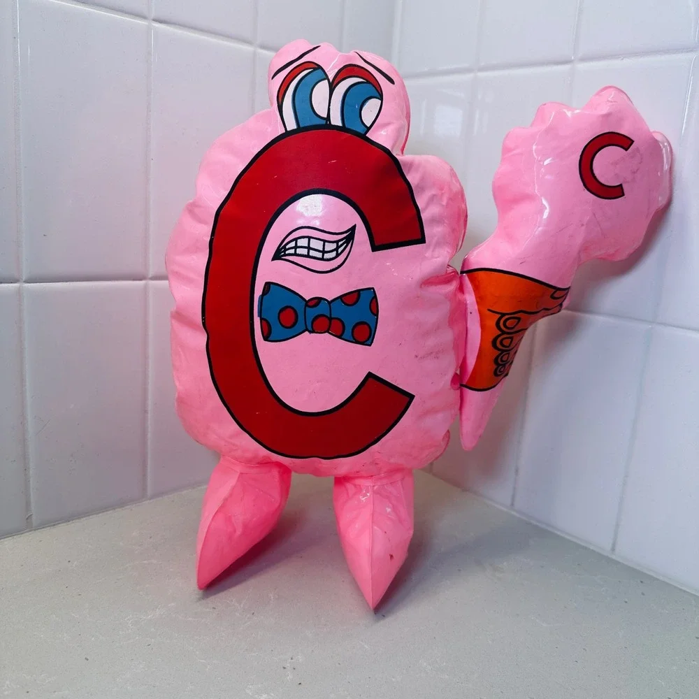 Vintage 1971 The Letter People Mr C Cotton Candy Inflatable Arista Corp Alphabet
